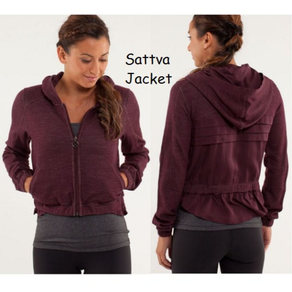Lululemon Sattva Jacket in Bordeaux Drama size 8